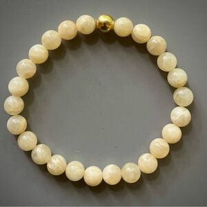 Yellow Selenite Handcrafted Bead Bracelet